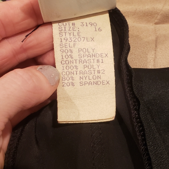 Vintage Tadashi Black Vevlet, Sheer & Pleather Corset Gown Size 16 - Picture 14 of 14